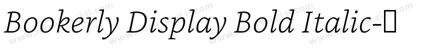 Bookerly Display Bold Italic字体转换
